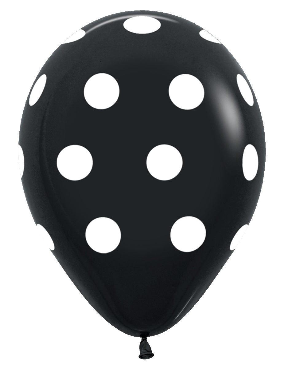 betallic-polka-dots-deluxe-black-latexballon-11-50-st-ck image 1