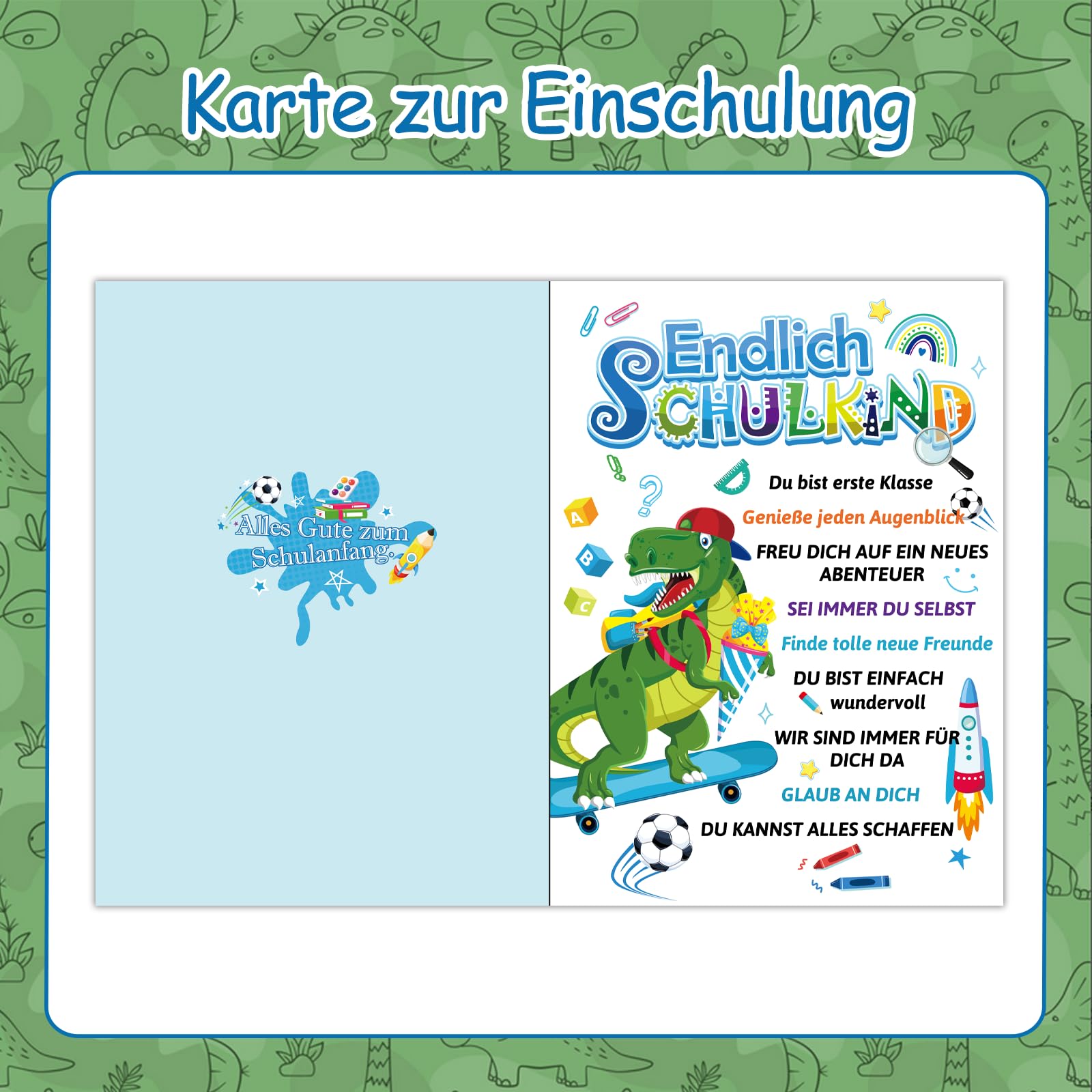 howaf-dino-einschulungskarte-mit-schl-sselanh-nger image 3