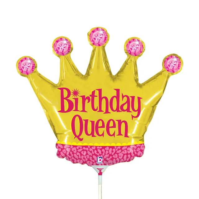 betallic-foil-balloons-birthday-queen-folienballon-14-krone image 1