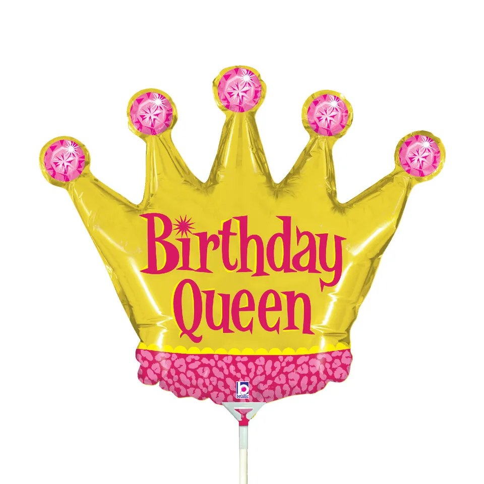 betallic-foil-balloons-birthday-queen-folienballon-14-krone image 1