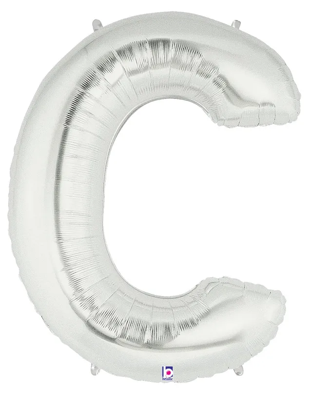 betallic-letter-c-silver-folienballon-34-silber image 1