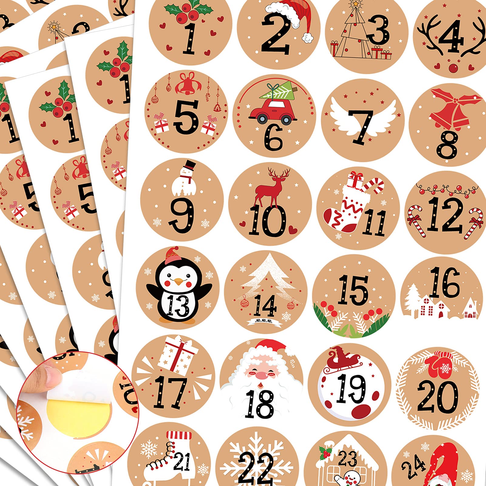 howaf-adventskalender-aufkleber-192-st-ck-zahlen-1-24 image 3