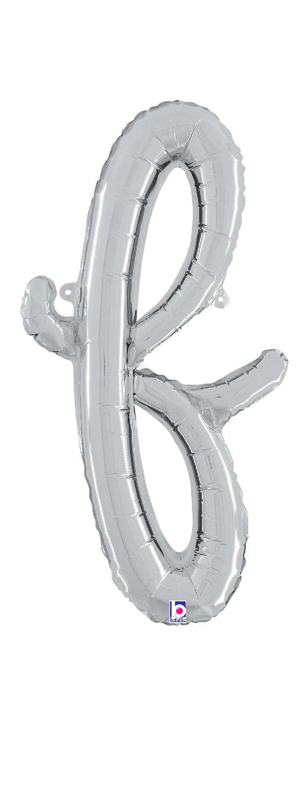 betallic-script-letter-f-folienballon-24-silber-ungeblasen image 1