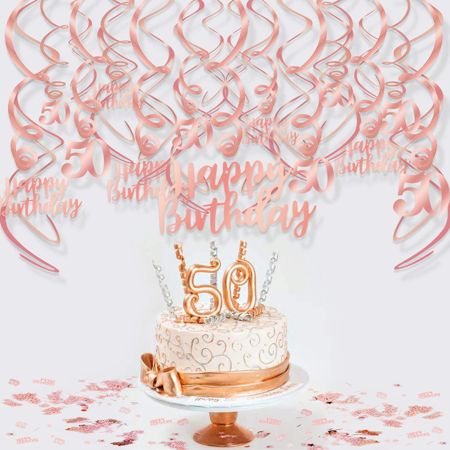 howaf-50-geburtstag-deko-h-ngedeko-ros-gold-30-tlg-konfetti image 4