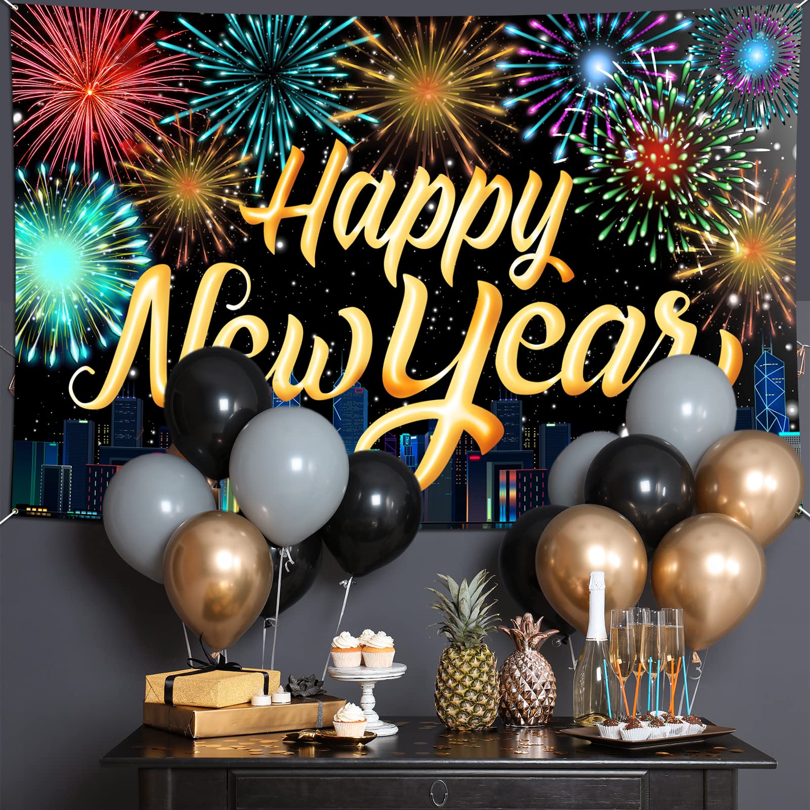 howaf-silvester-deko-2027-banner-happy-new-year-185x110cm image 5