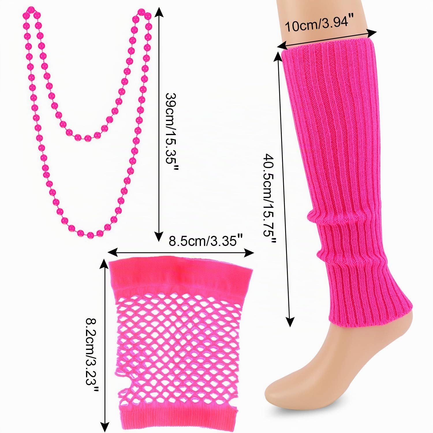 howaf-80er-accessoires-damen-neon-kost-m-set image 3
