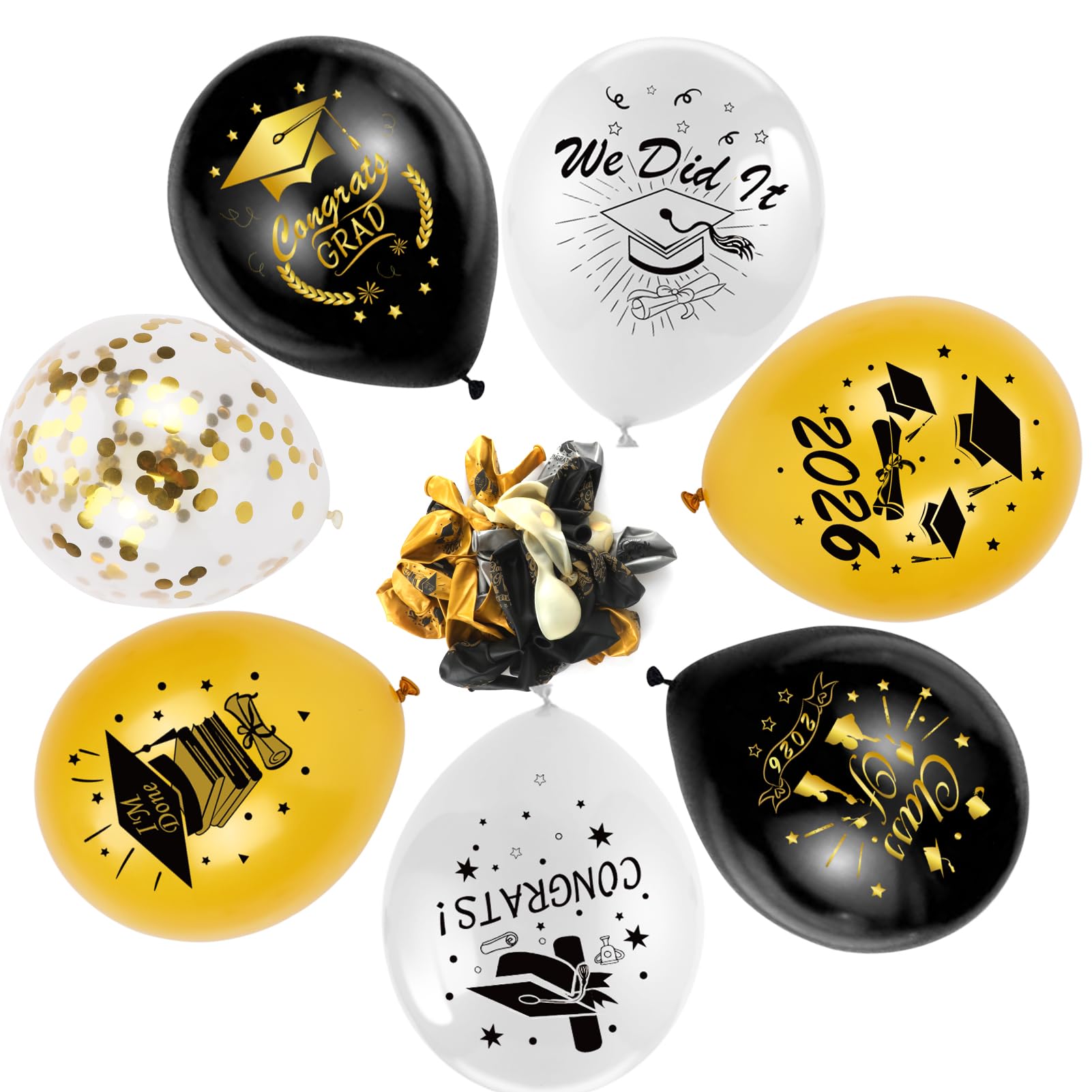 howaf-abschluss-luftballons-set-schwarz-gold-30-st-ck image 4