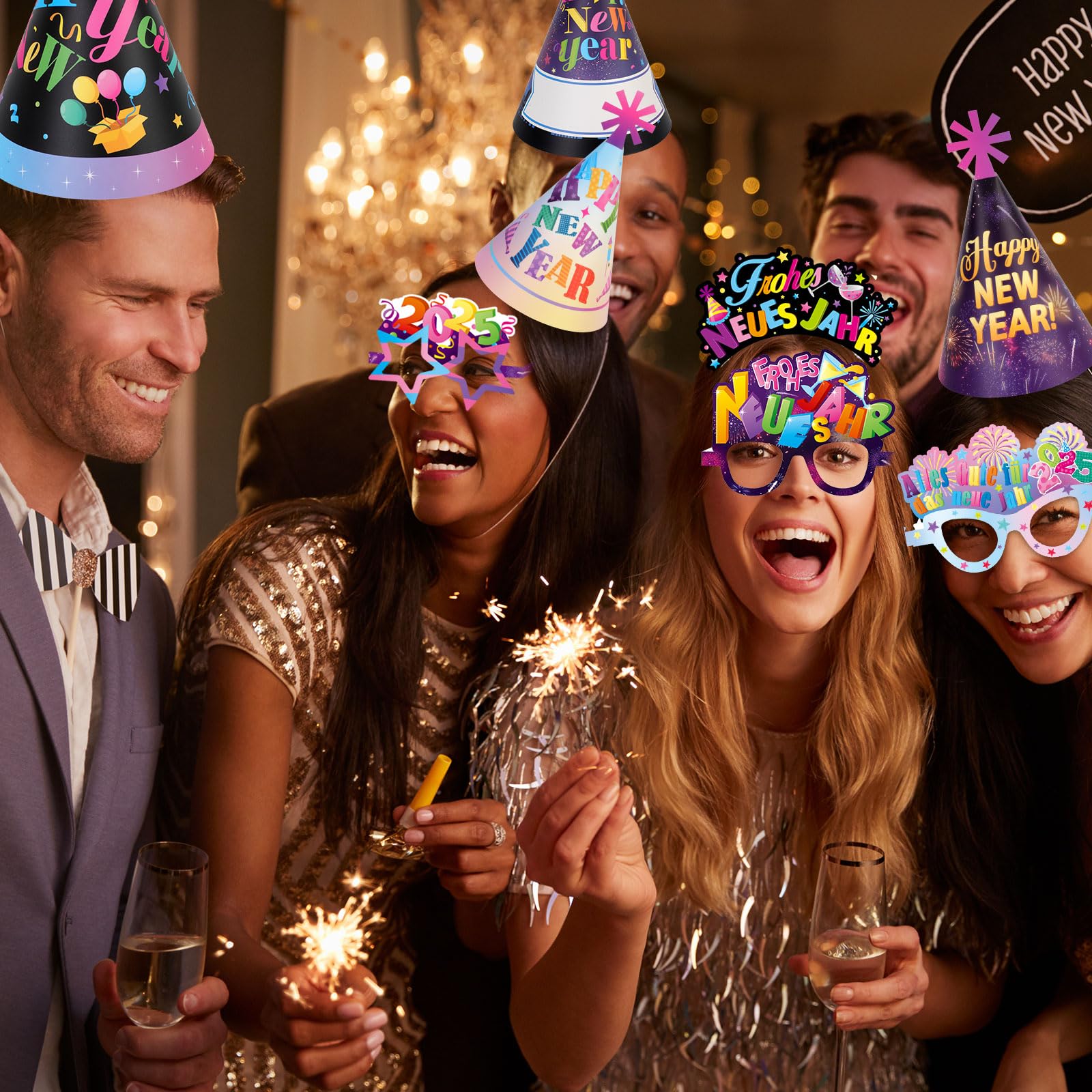 howaf-silvester-deko-2025-partyh-te-brille-haarreif-set image 7