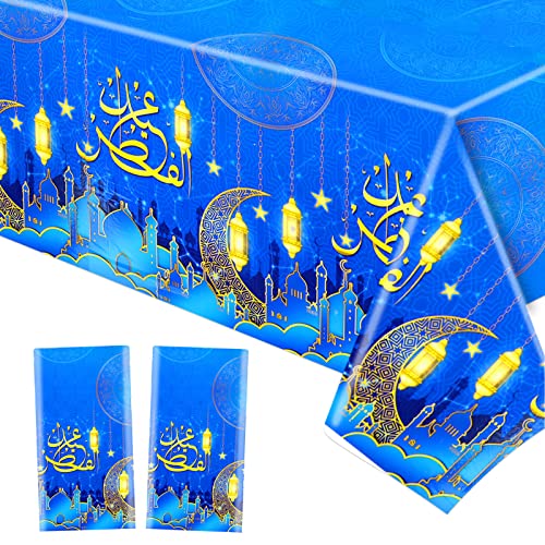 howaf-ramadan-tischdecke-eid-mubarak-2-st-ck-blau-pvc image 8