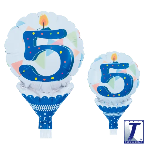 takara-upright-round-5-luftballon-party-pennant-no-5 image 1
