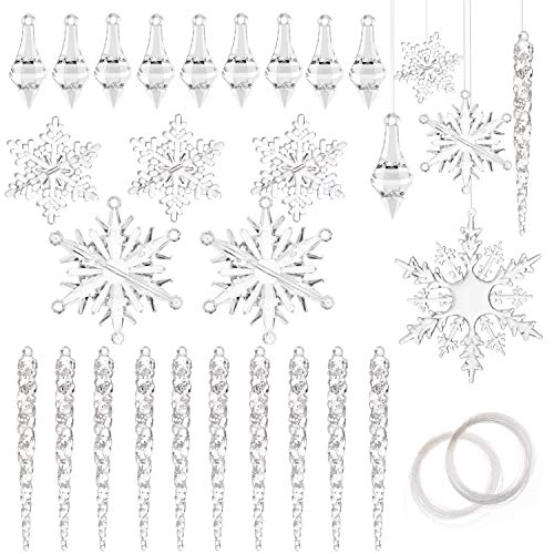 howaf-christbaumschmuck-40tlg-eiszapfen-schneeflocken-acryl image 8