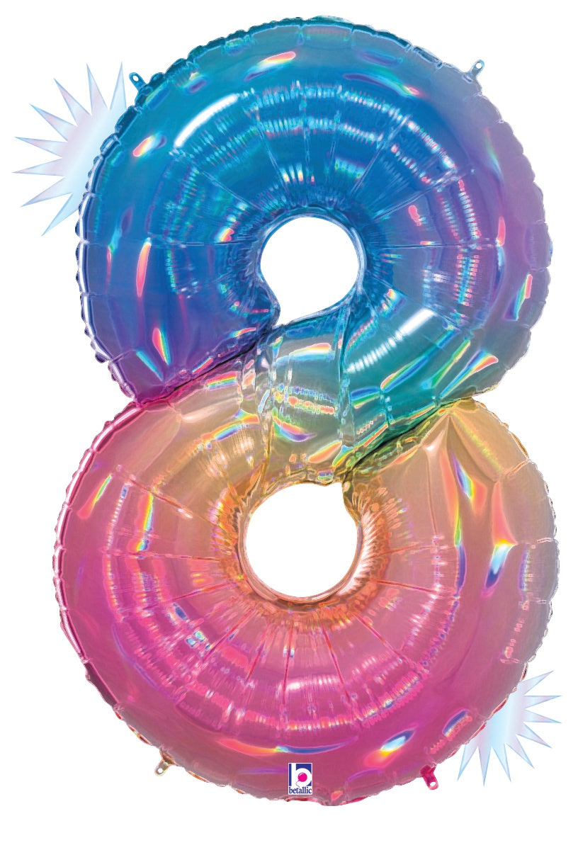 betallic-number-8-opal-rainbow-folienballon-34-zahl image 1