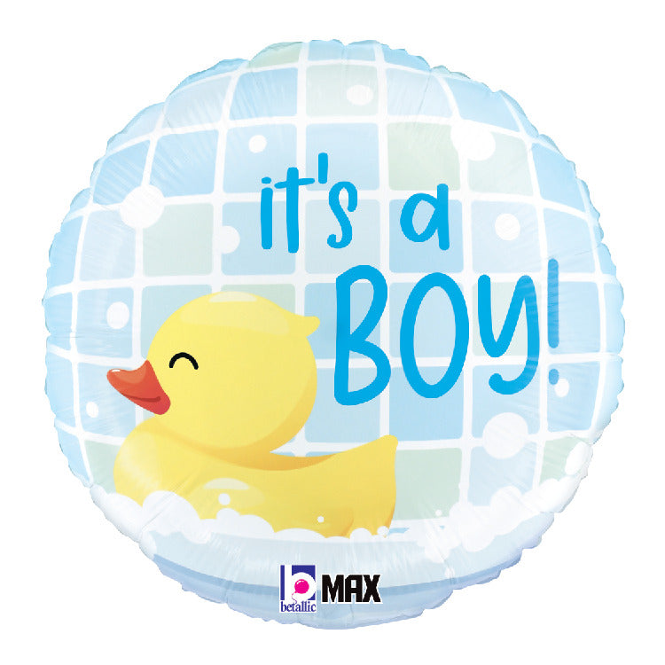 betallic-it-s-a-boy-rubber-ducky-folienballon-18-blau image 2
