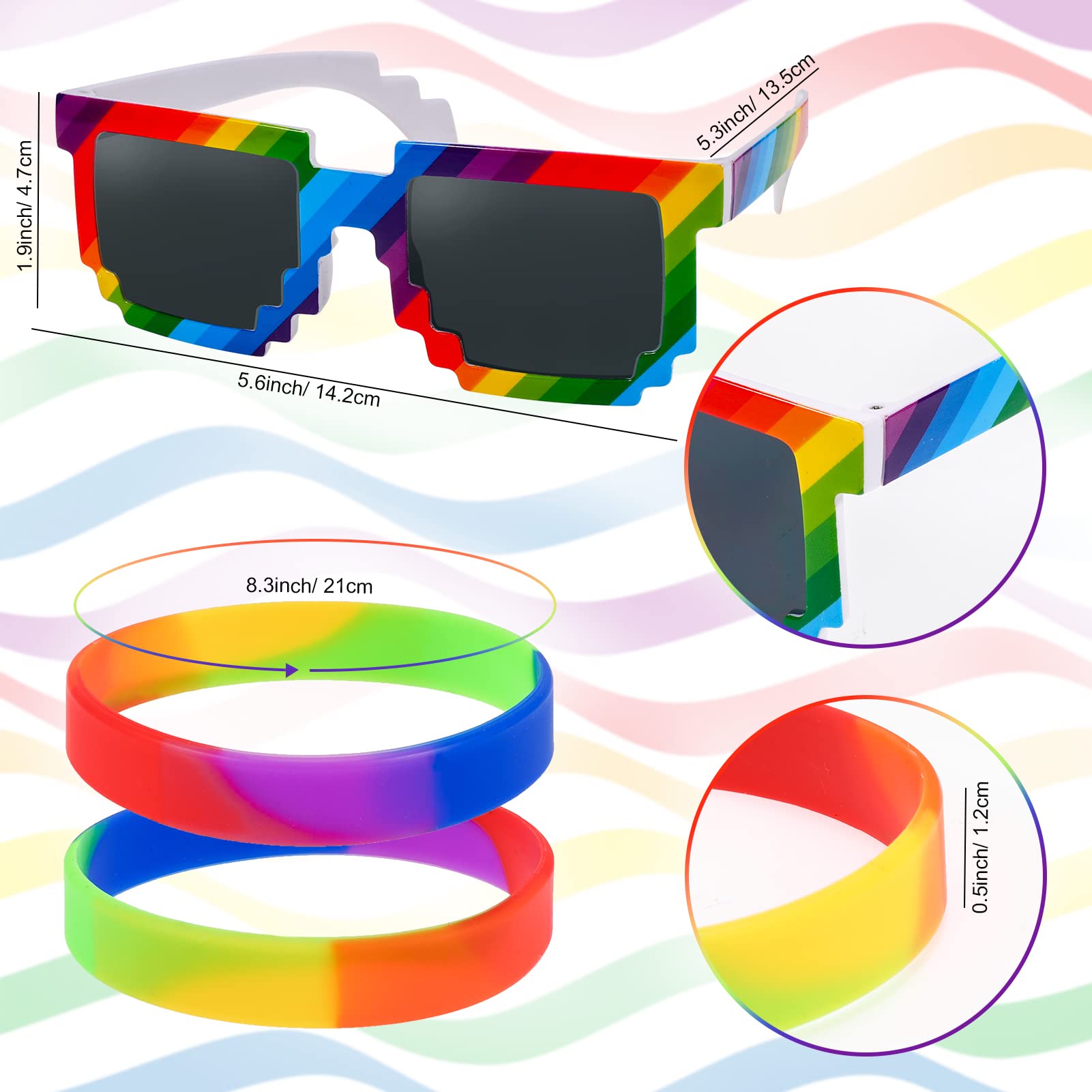 howaf-regenbogen-accessoires-6-teilig-pride-set-mit-bandana image 6