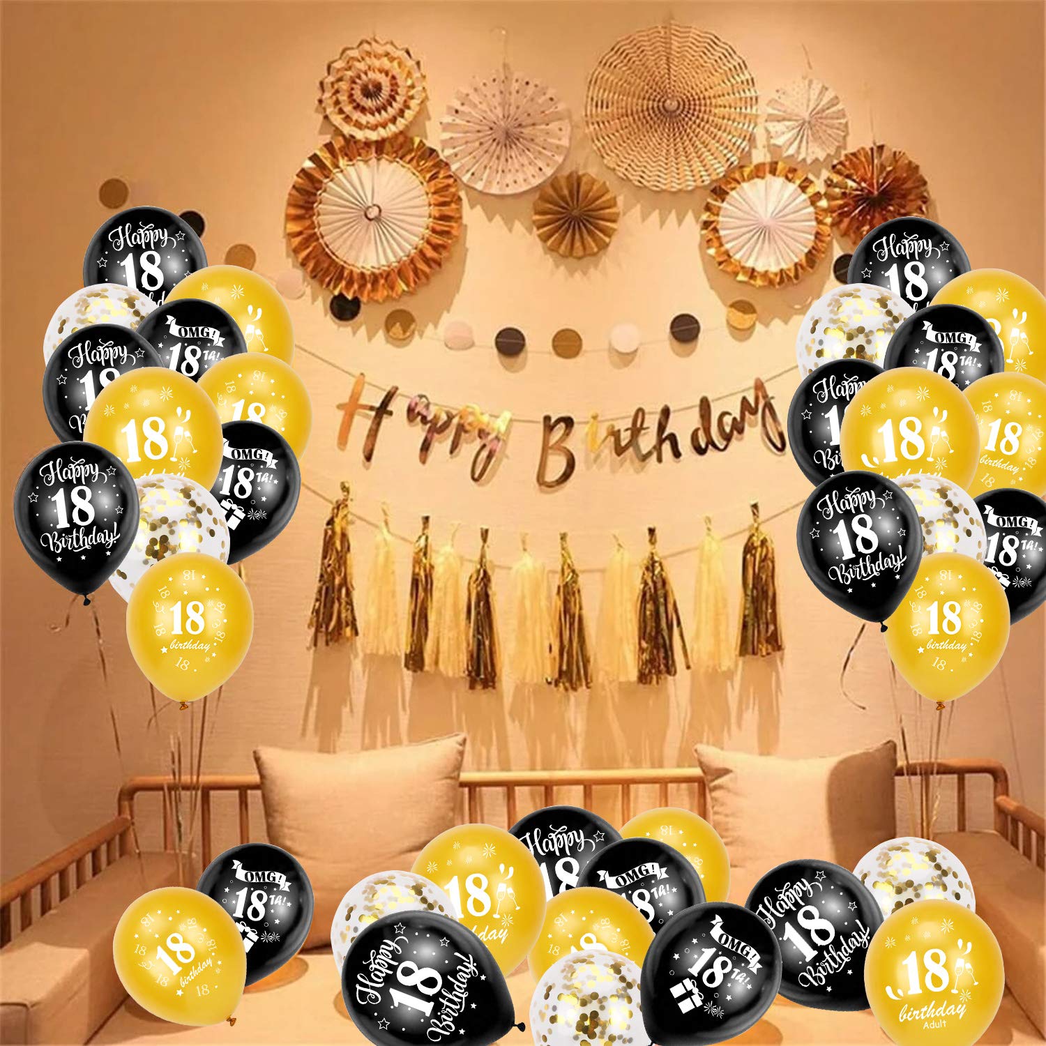 howaf-18-geburtstag-luftballons-schwarz-gold-30-st-ck-set image 6