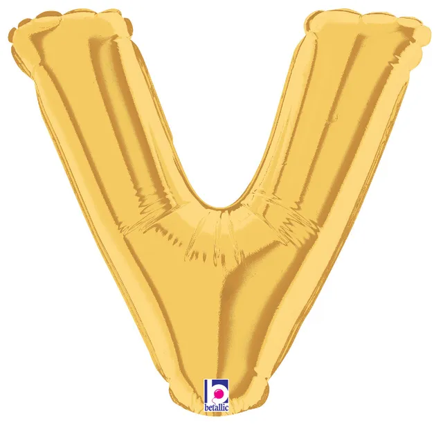 betallic-megaloon-buchstabe-v-folienballon-gold-14-zoll image 1