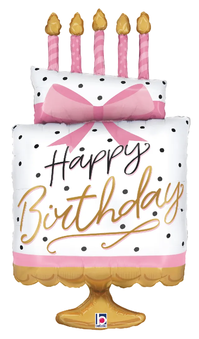 betallic-pink-bow-birthday-cake-folienballon-35-zoll image 1