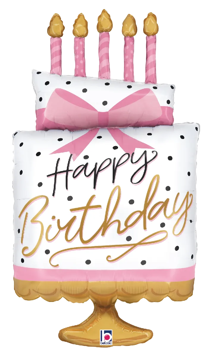 betallic-pink-bow-birthday-cake-folienballon-35-zoll image 1