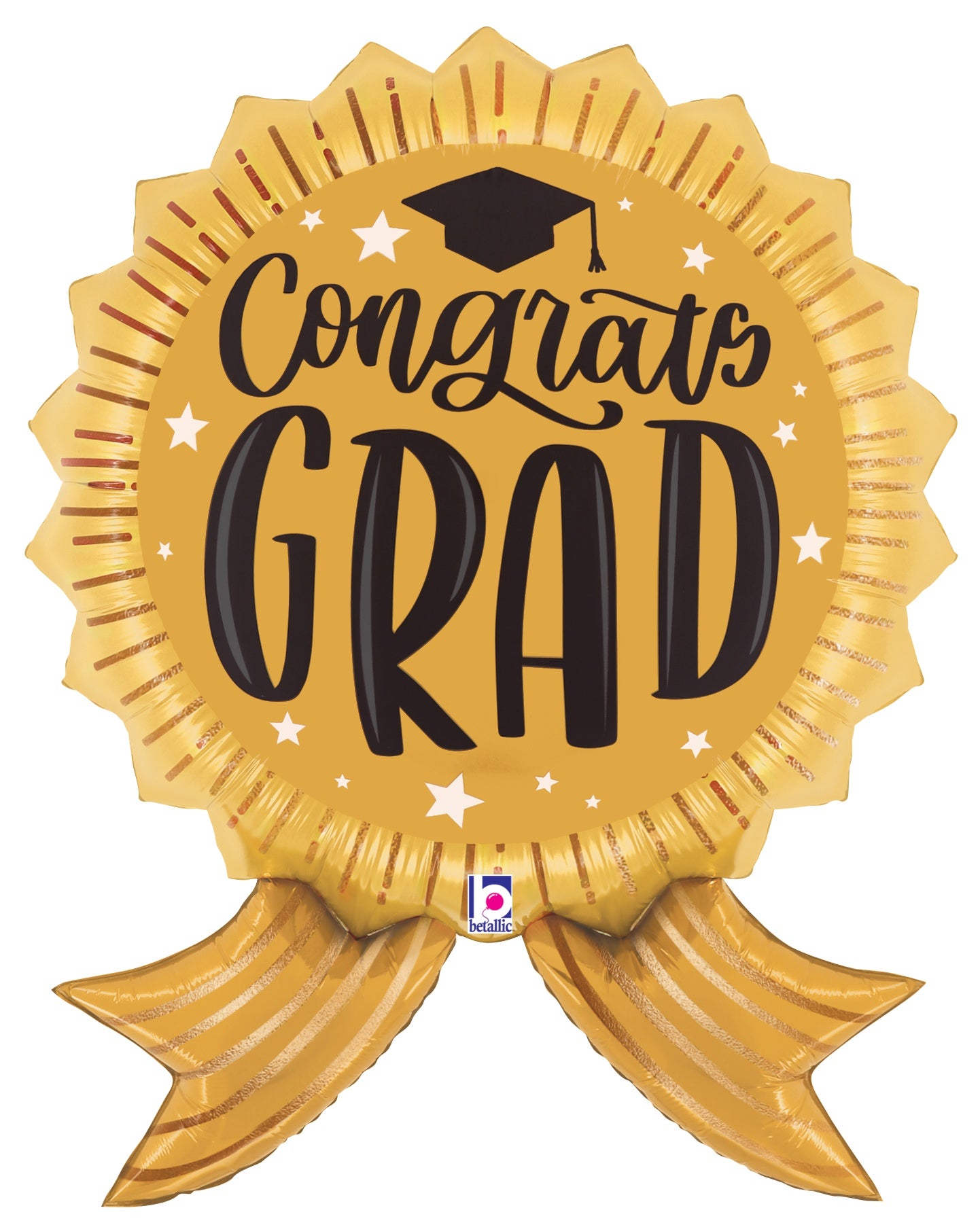 betallic-congrats-grad-gold-ribbon-folienballon-35-zoll image 2