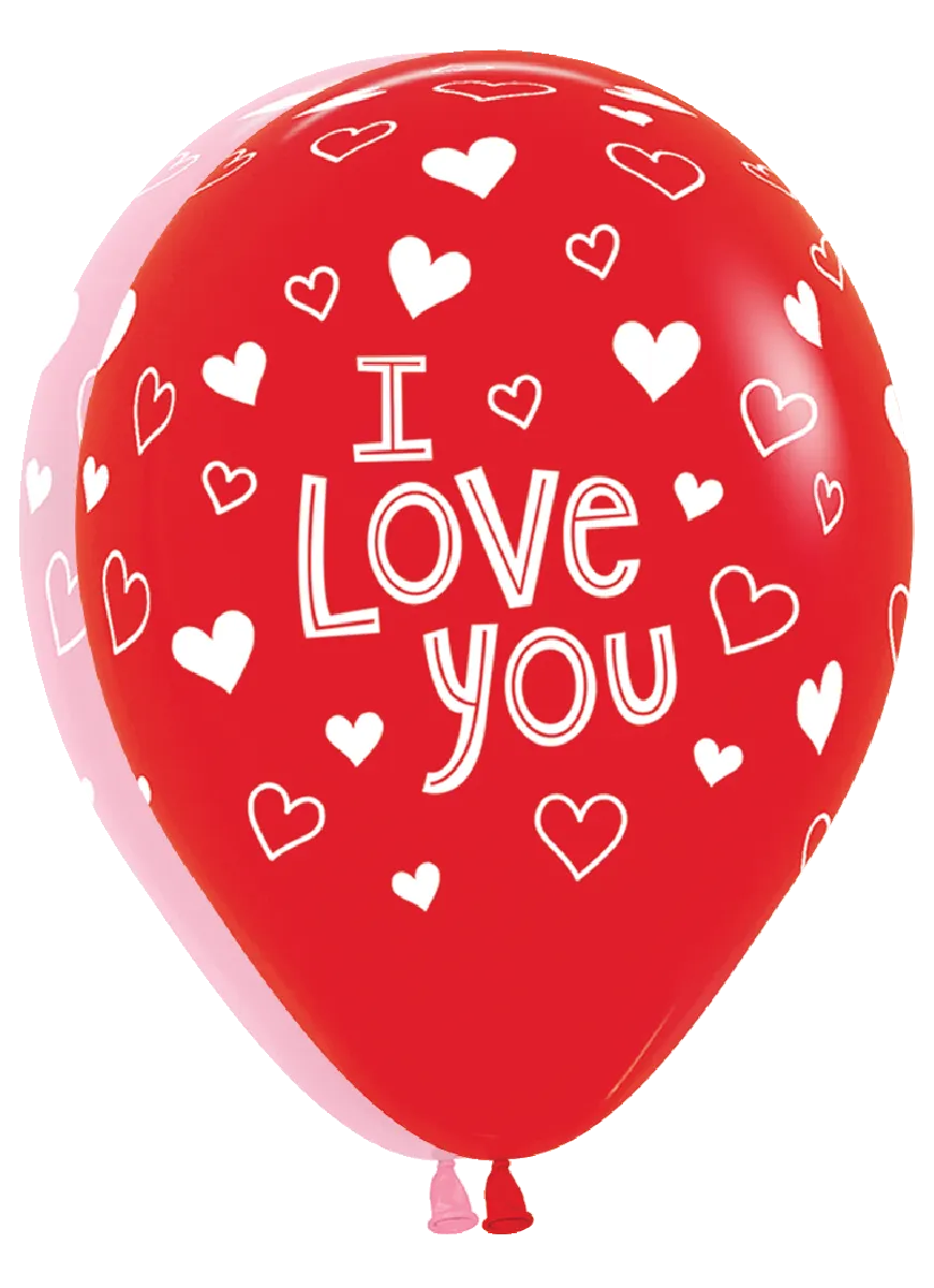 betallic-love-you-hearts-latexballons-11-50-st-ck-rot-pink image 1