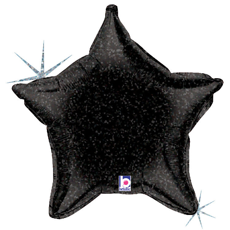 betallic-black-holographic-star-folienballon-21-schwarz image 1