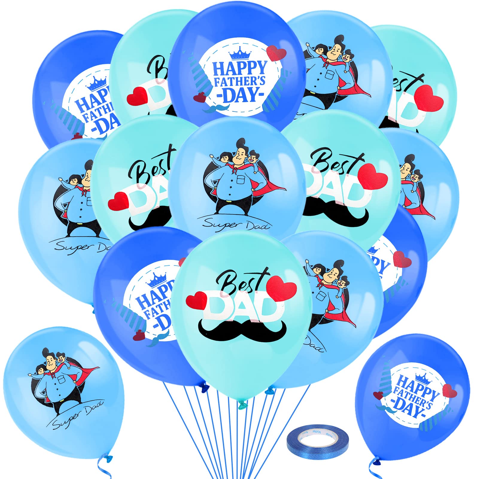 howaf-happy-fathers-day-luftballons-24-st-ck-blau-latex image 1