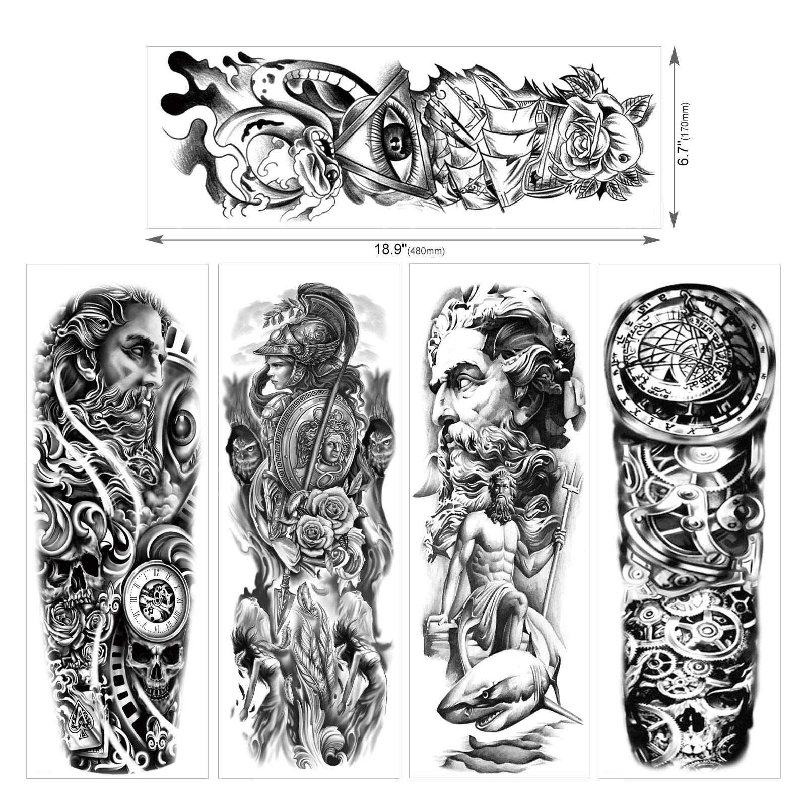 howaf-tempor-re-tattoos-voller-arm-l-we-tiger-12-bl-tter image 2