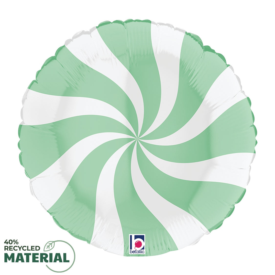 betallic-swirly-white-matte-green-folienballon-18-zoll image 1