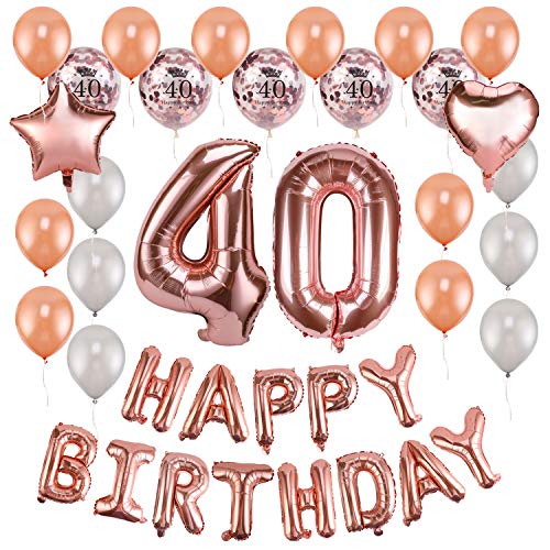 howaf-40-geburtstag-deko-set-ros-gold-ballons-happy-birthday image 6