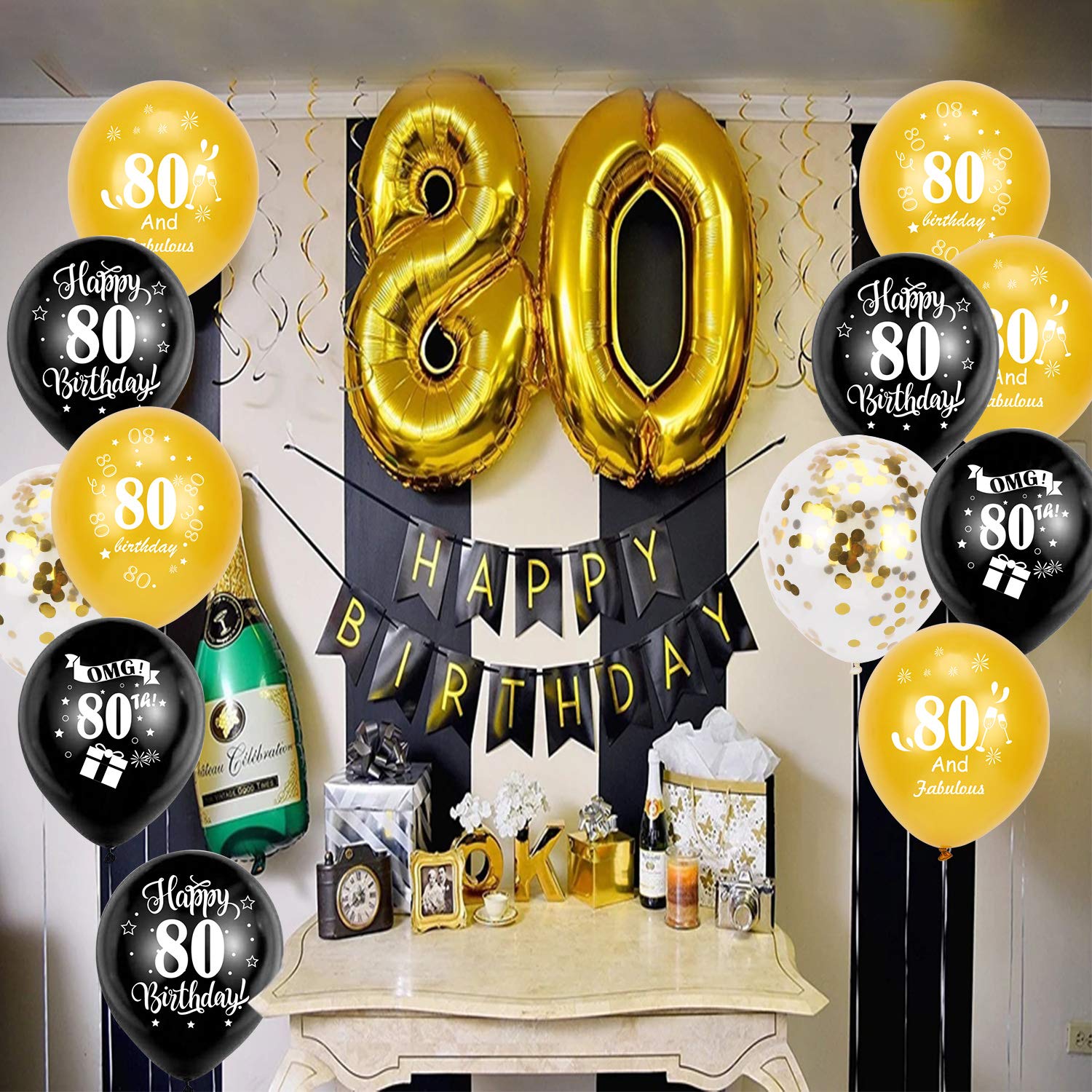 howaf-80-geburtstag-ballons-schwarz-gold-30-st-ck image 6