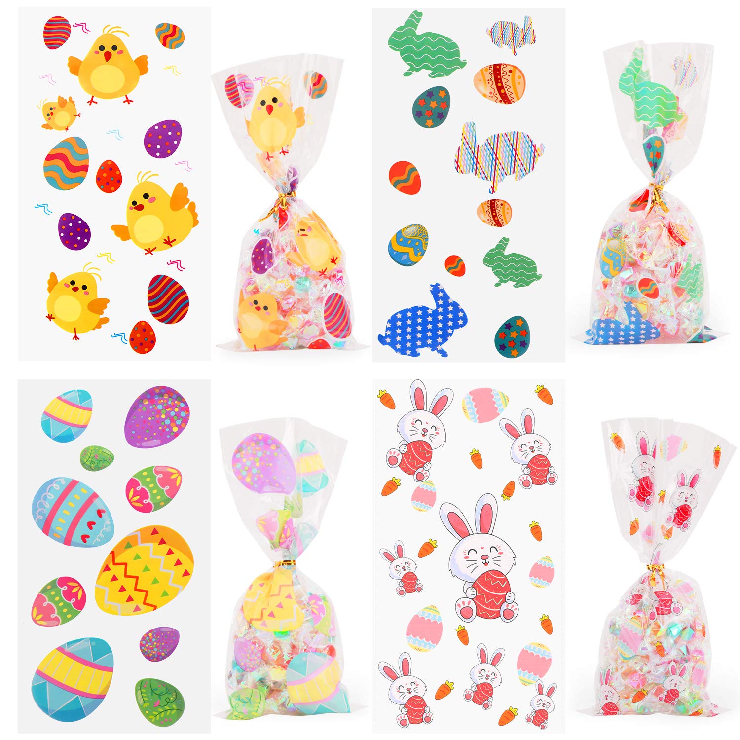 howaf-ostern-s-igkeiten-t-ten-cellophan-200-st-ck-4-motive image 1