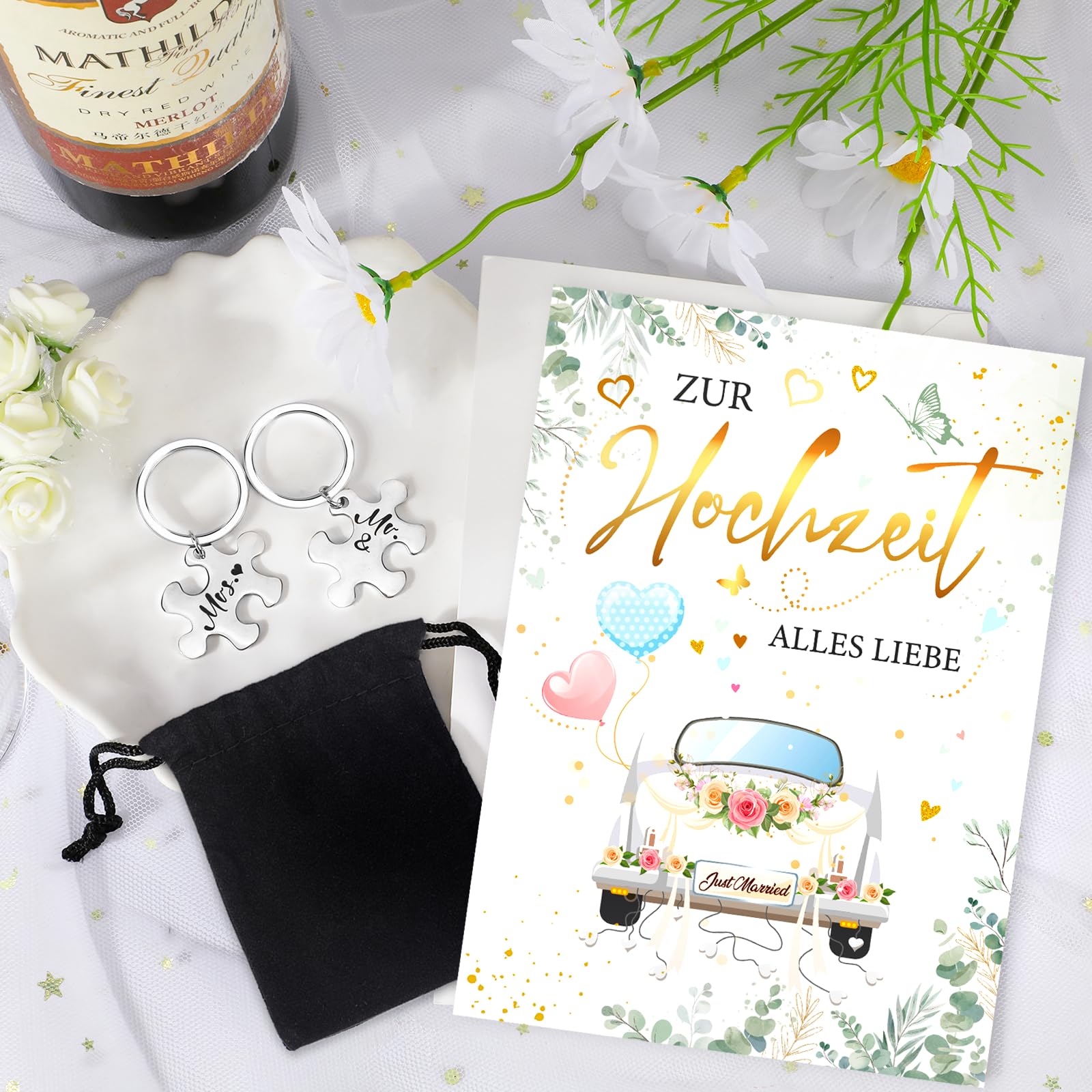 howaf-hochzeitskarte-mit-mr-mrs-schl-sselanh-nger-1-st-ck image 4
