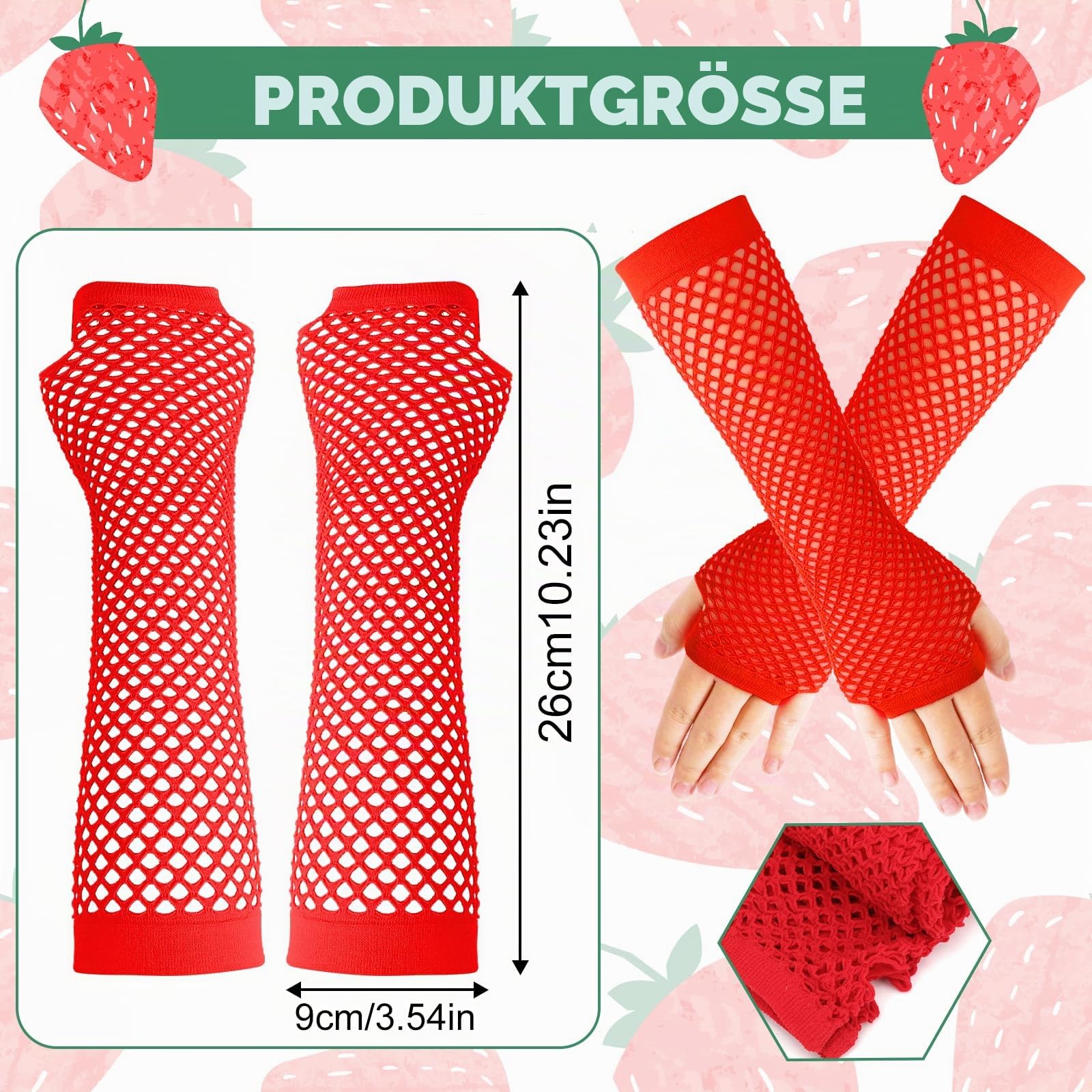 howaf-erdbeer-kost-m-damen-set-mit-brille-handschuhe image 3