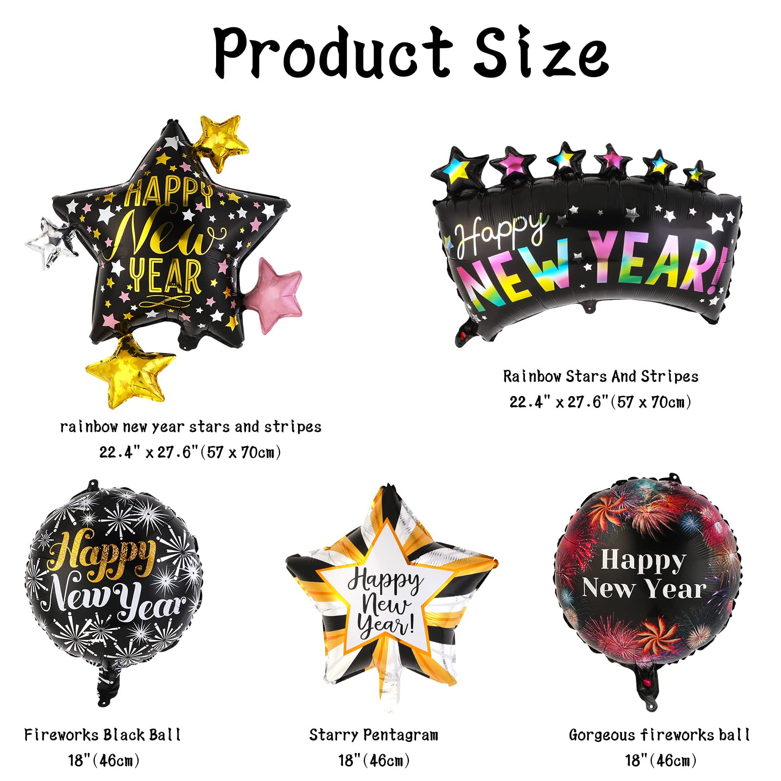 howaf-silvester-2027-folienballons-8er-set-schwarz-gold image 3