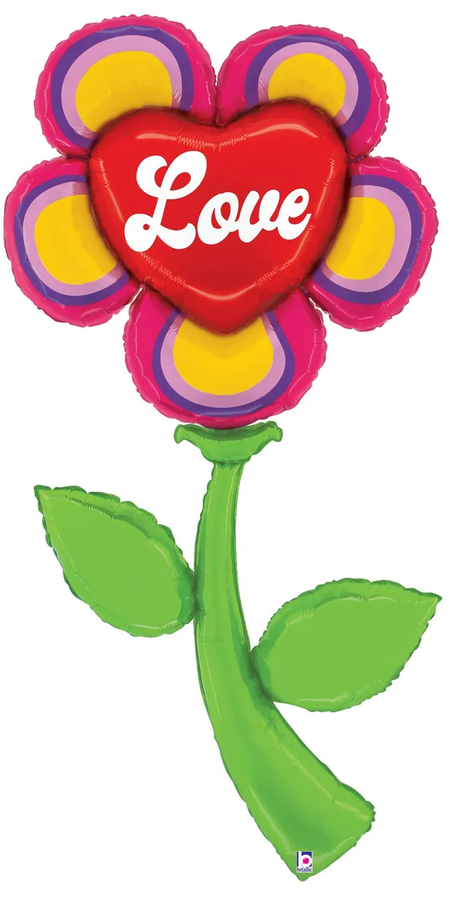 betallic-fresh-picks-retro-love-flower-folienballon-63-zoll image 1