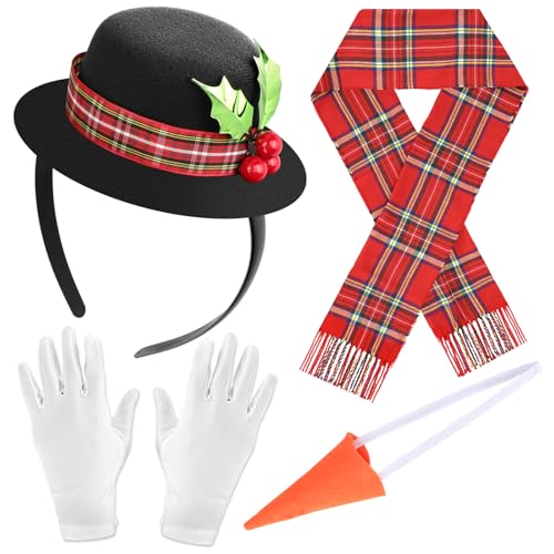 howaf-schneemann-kost-m-set-m-tze-schal-nase-handschuhe image 7