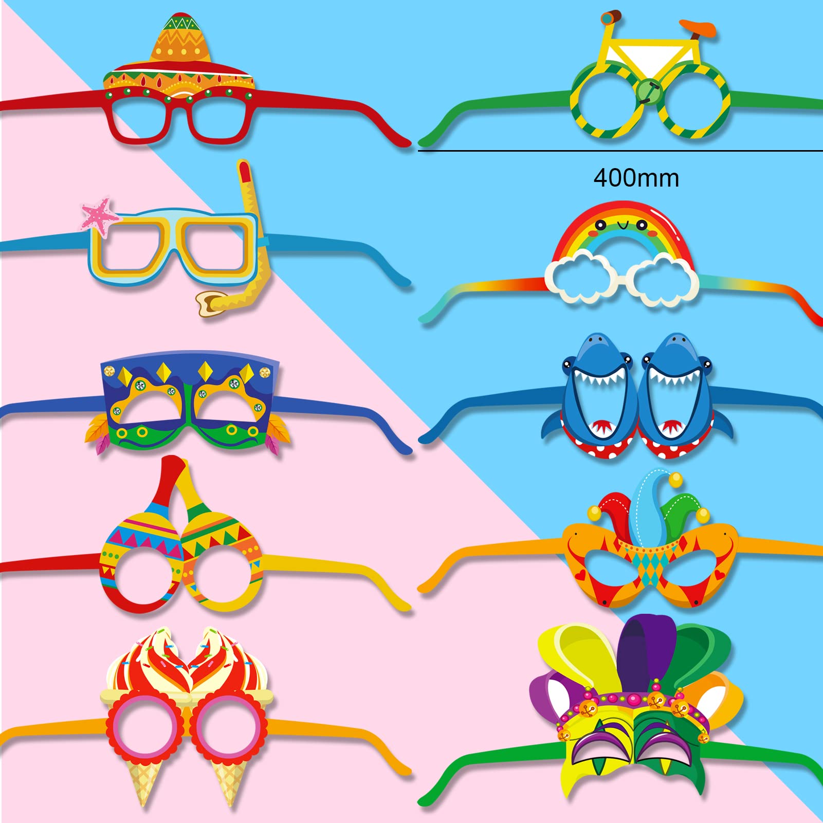 howaf-photo-booth-props-partybrillen-30-st-ck-karton image 4