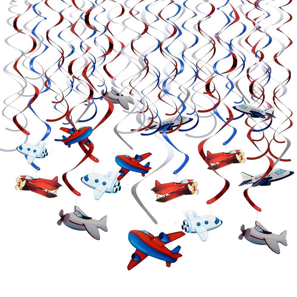howaf-flugzeug-h-ngedeko-30-st-ck-spiralen-geburtstag image 1