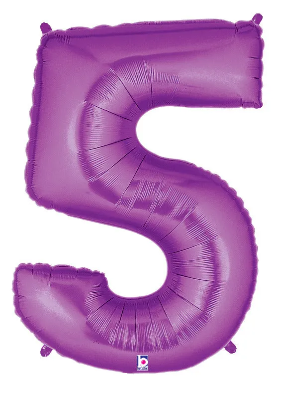 betallic-number-5-purple-folienballon-34-zahl-5 image 1