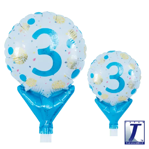 takara-upright-round-5-standballon-gold-blaue-dots-no-3 image 1