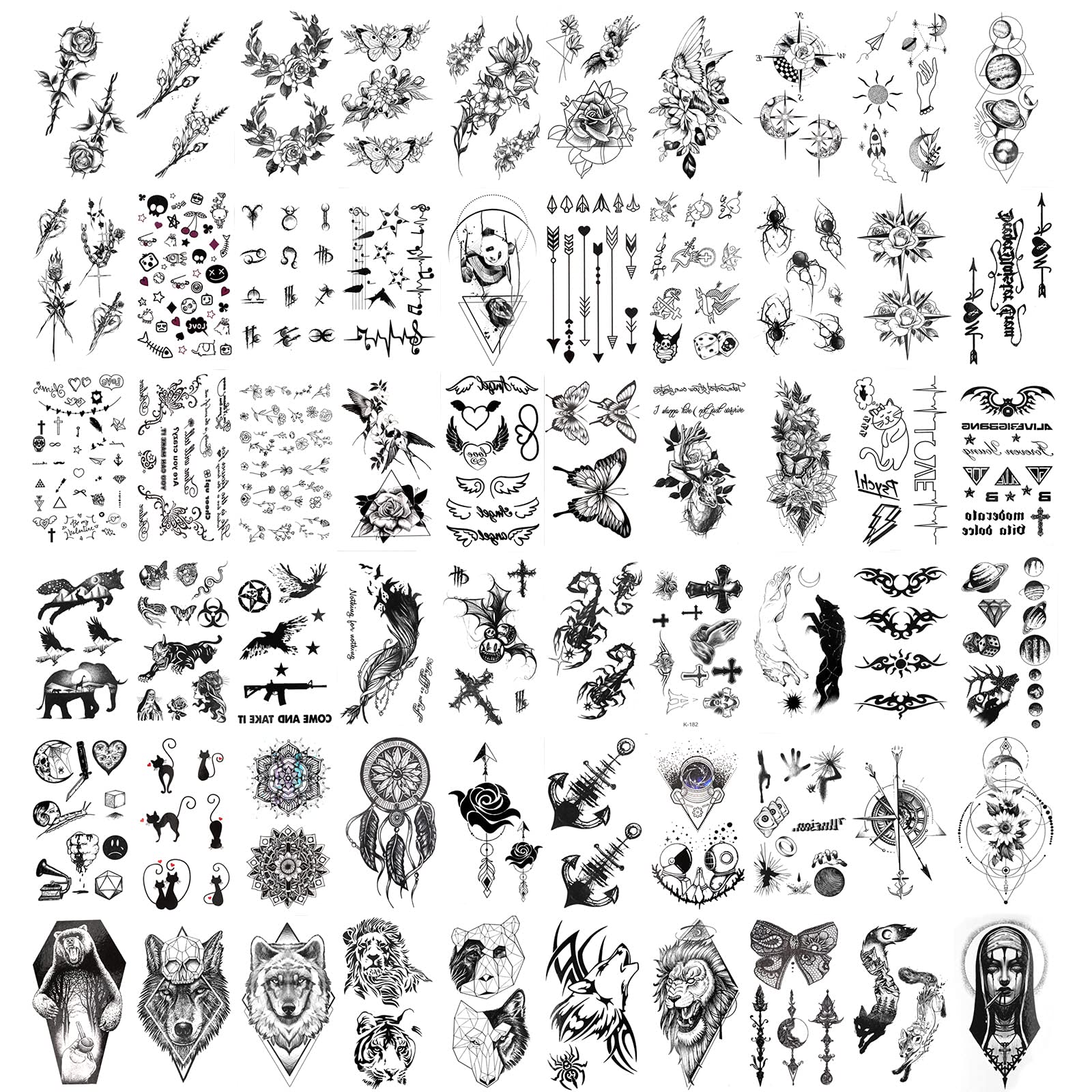 howaf-tempor-re-tattoos-schwarz-klein-60-bl-tter image 1