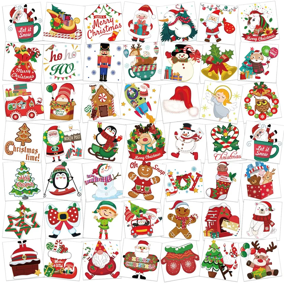 howaf-temporary-tattoos-weihnachten-leucht-tattoos-96-st-ck image 1