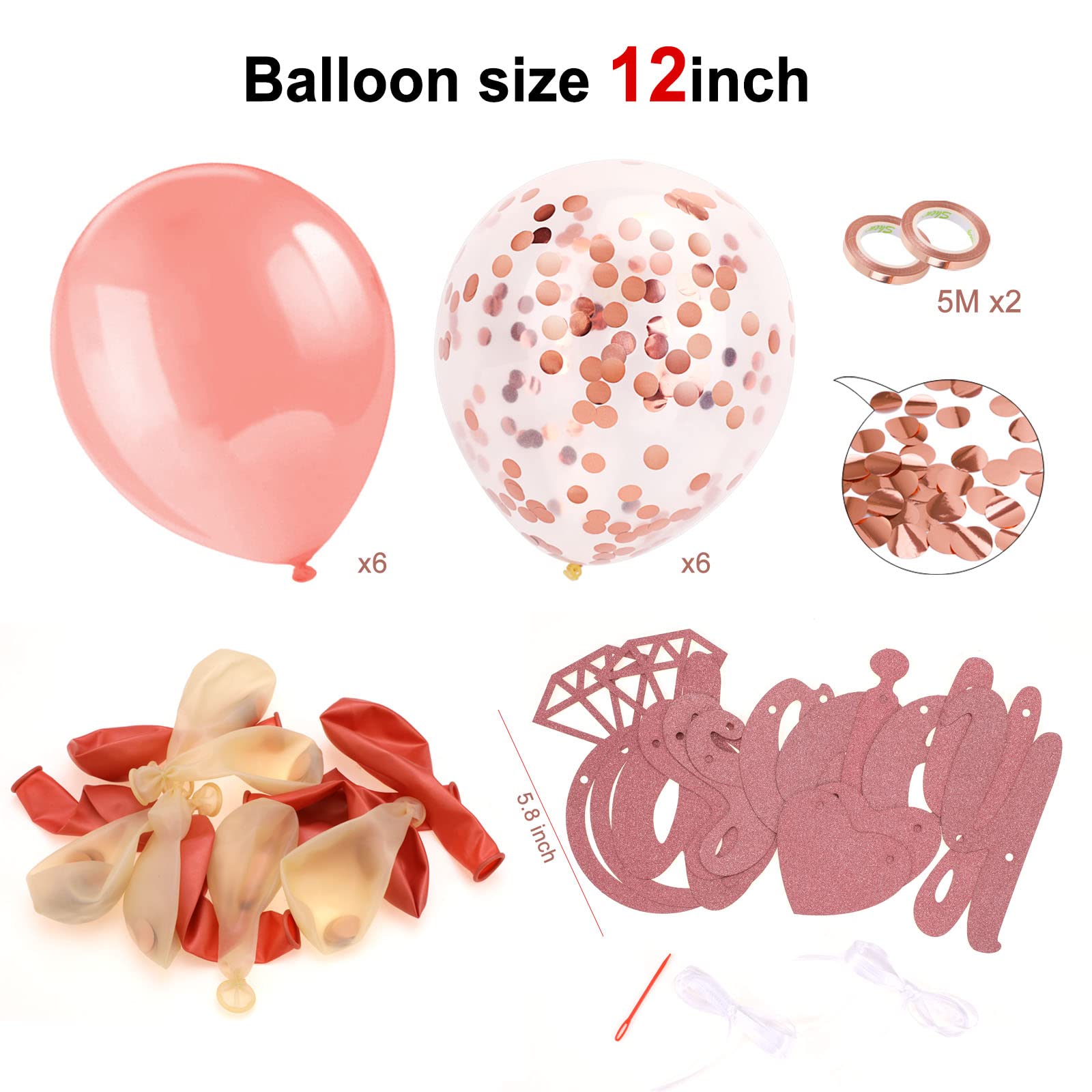 howaf-engaged-luftballons-verlobung-rosegold-set-she-said-yes image 3