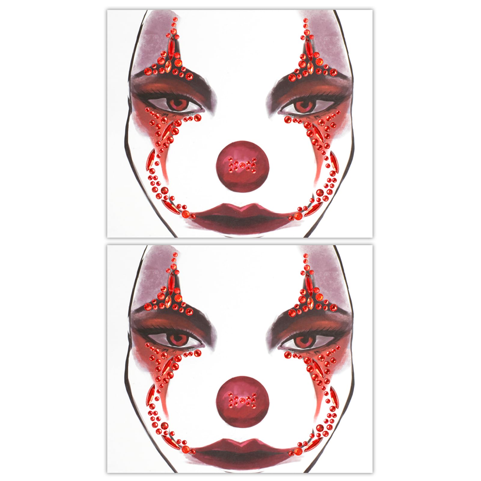 howaf-temporary-tattoos-halloween-gesicht-edelsteine-4-sets image 7