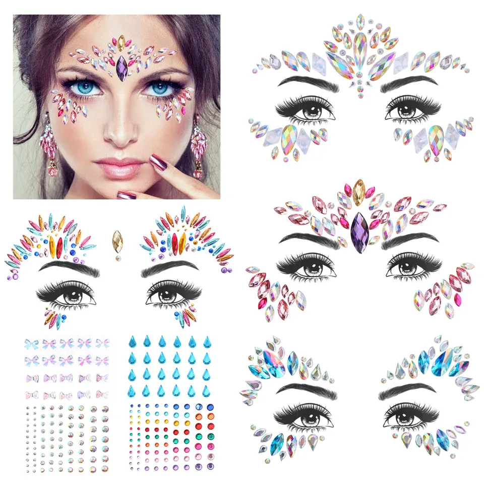 howaf-face-gems-gesichtssteine-set-8-st-ck-glow image 1