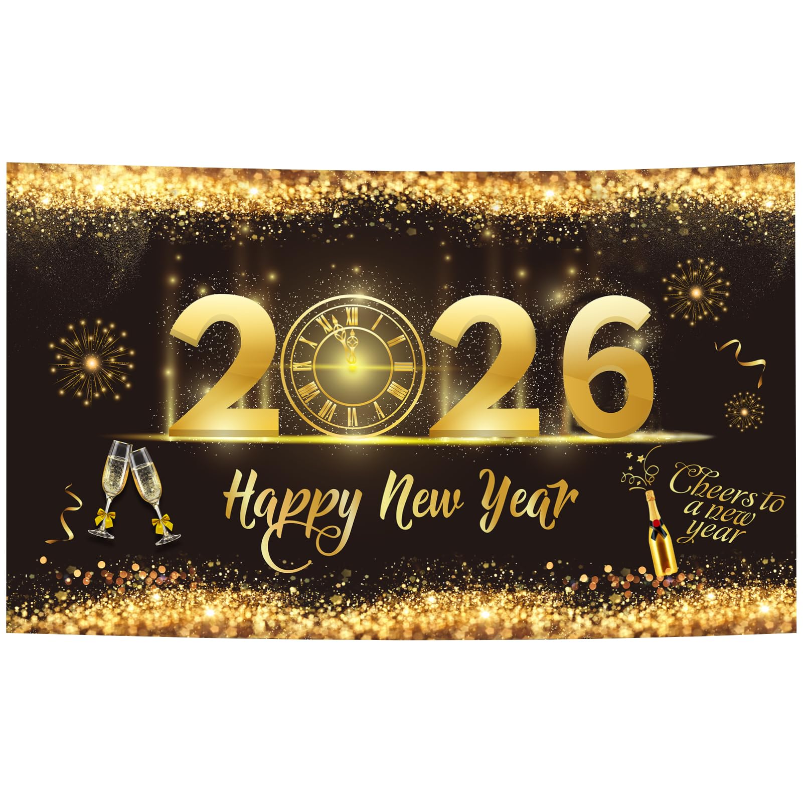 howaf-silvester-banner-2027-schwarz-gold-185x110-cm image 1