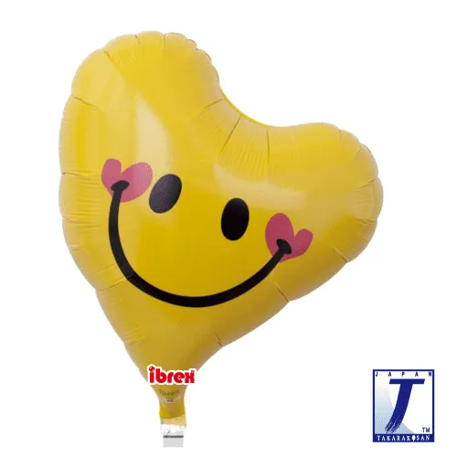 takara-ibrex-sweet-heart-folienballon-14-gelb-smile image 1