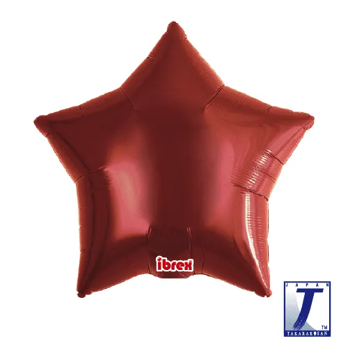 takara-ibrex-star-15-zoll-sternballon-premium-metallic-rot image 1