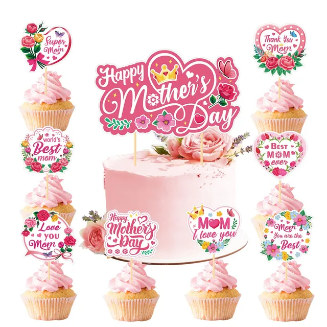 howaf-muttertag-tortendeko-cake-topper-25-st-ck-blumen image 1