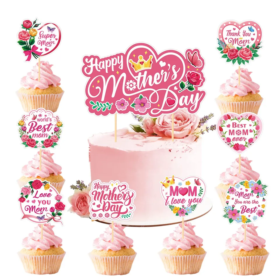 howaf-muttertag-tortendeko-cake-topper-25-st-ck-blumen image 1